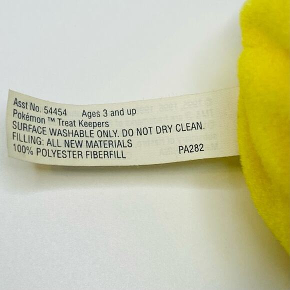Vintage Pokemon Pikachu Plush Treat Keeper with Tag! Wonka Tart Tinies Hasbro - Picture 11 of 11